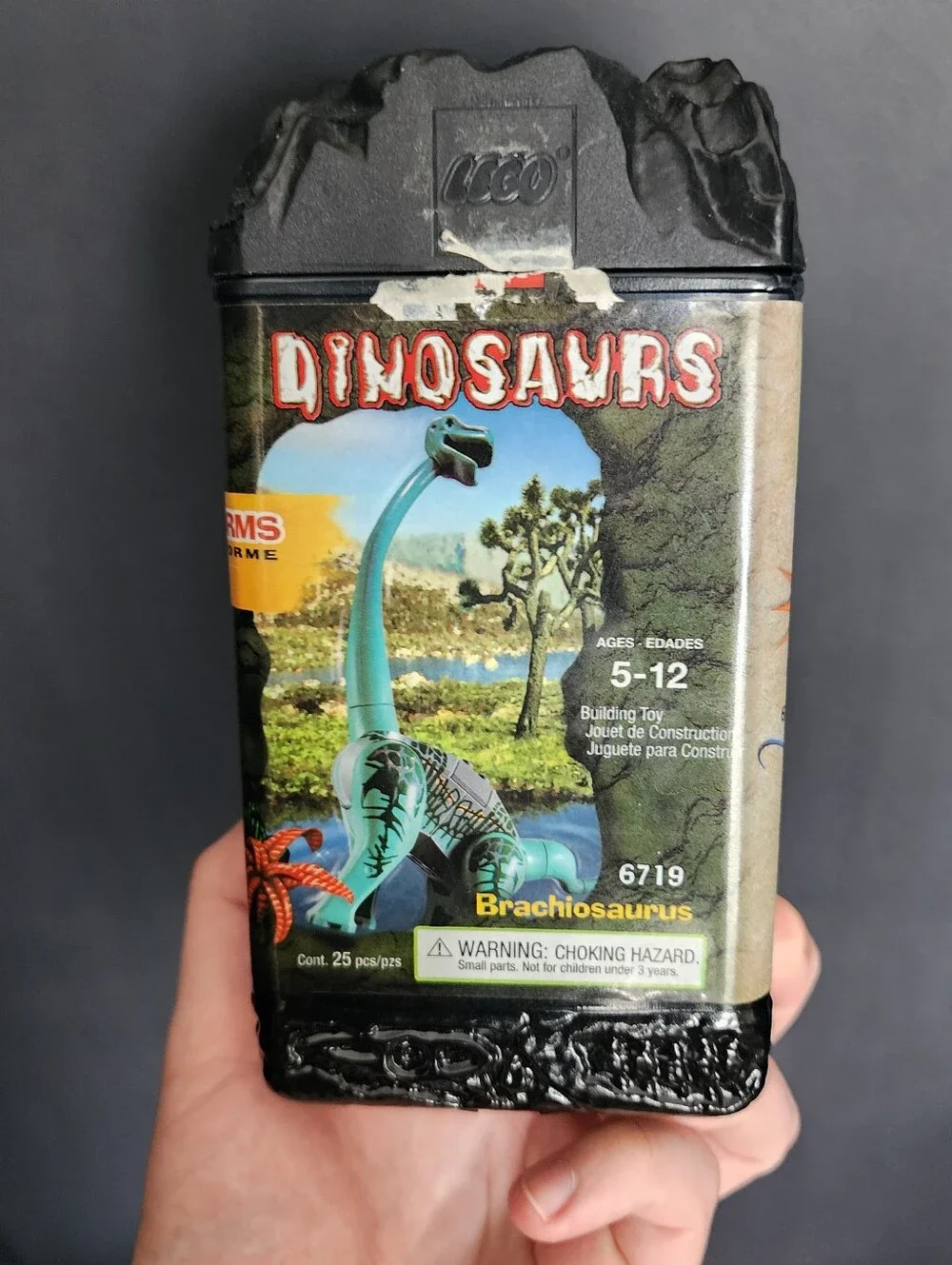 Lego Dinosaurs Brachiosaurus Set #6719 100% Complete 25 pcs Manual and Canister